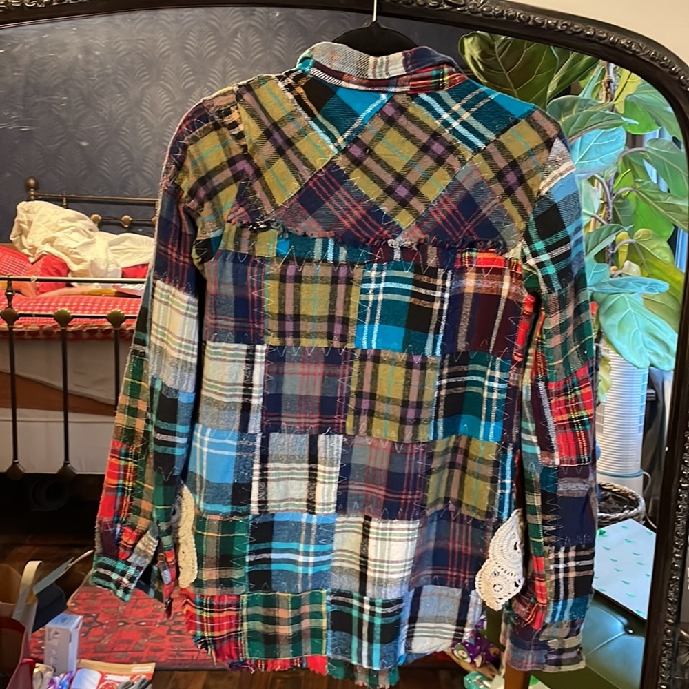 Free People patchwork flannel, medium - Picture 9 of 10